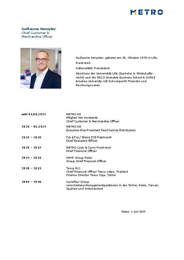 Lebenslauf Guillaume Deruyter